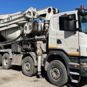 foto pumi 32m pompa+mieszarka beton CIFA 8x4 Scania